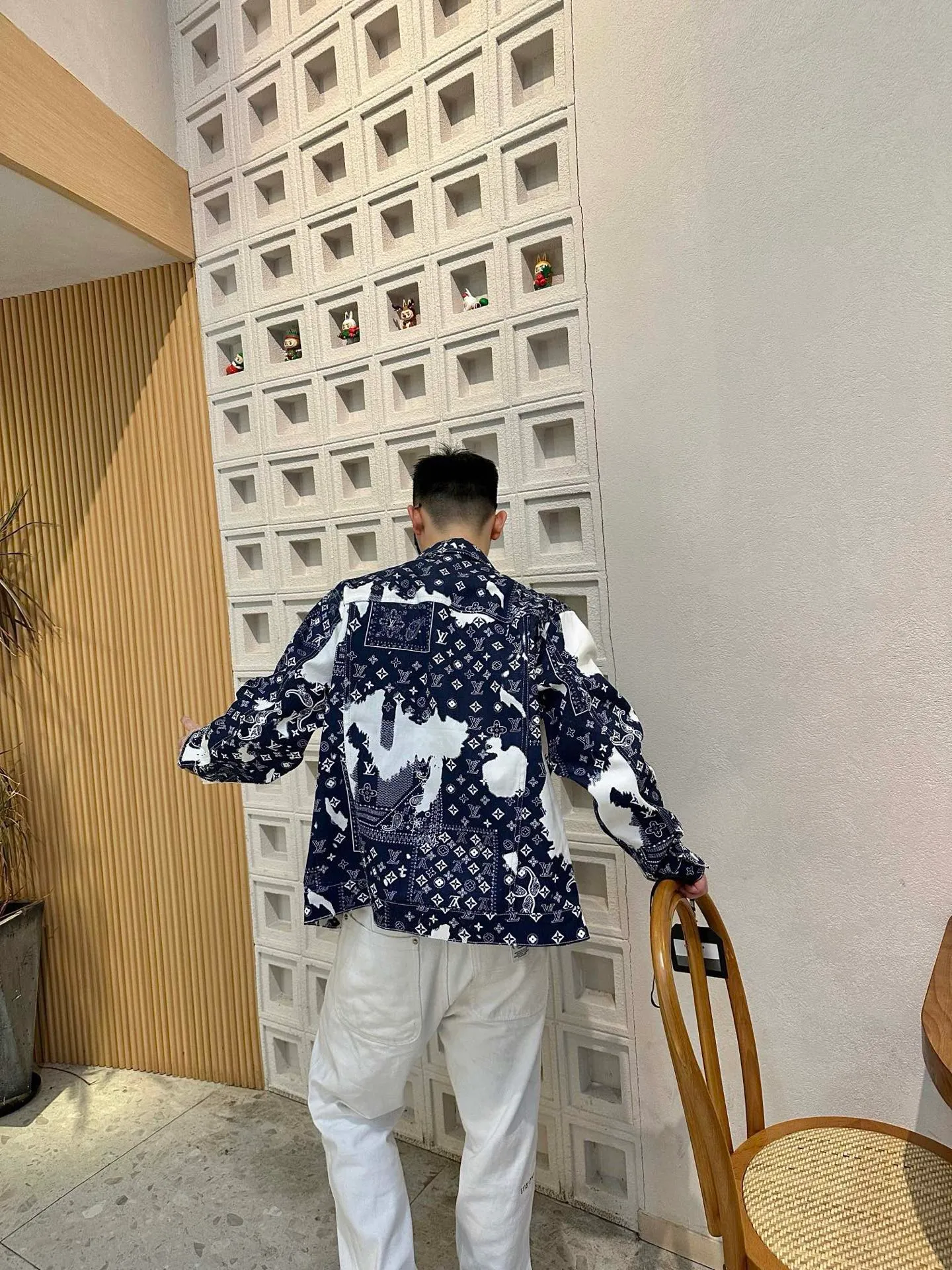 Louis Vuitton/Louis Vuitton cashew flower denim jacket